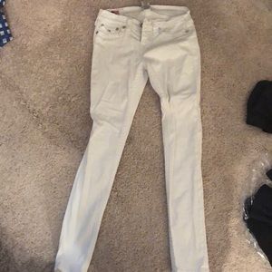 White True Religion Skinny Jeans
